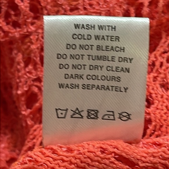 NWT Lily by Firmiana Women's Asymmetrical Orange Crochet Knit Tunic Top, Size 2X - Picture 12 of 12